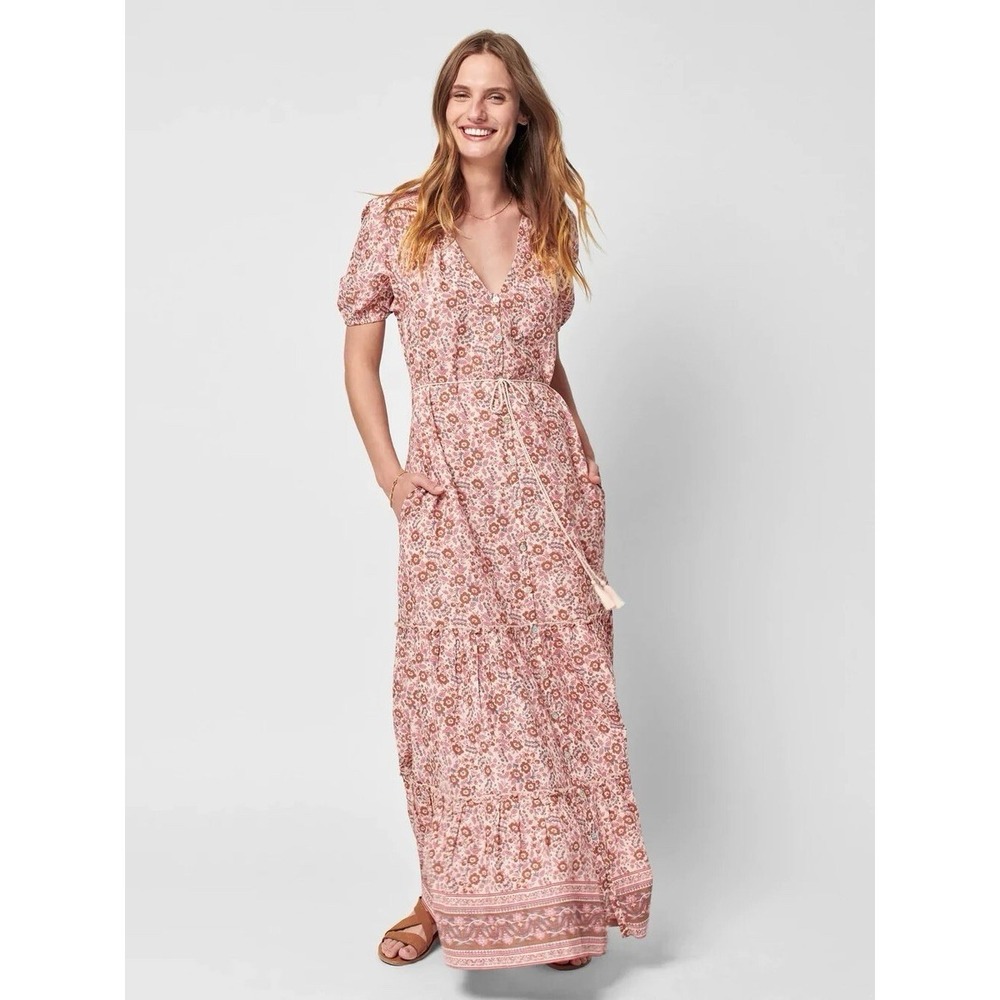 NWOT Faherty Orinda Earth‎ Block Floral Print Maxi Dress Size M